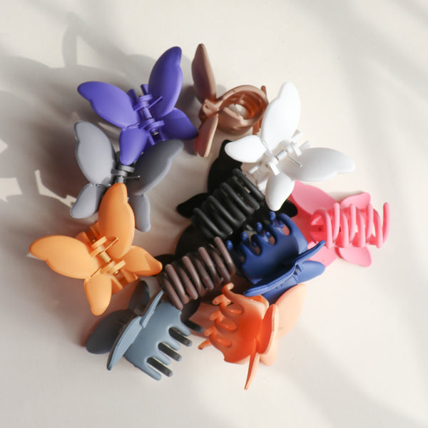 Butterfly matte claw clips