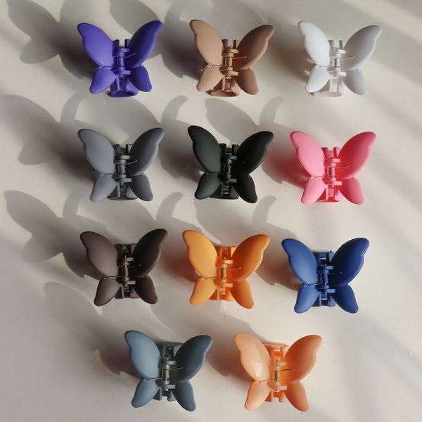 Butterfly matte claw clips